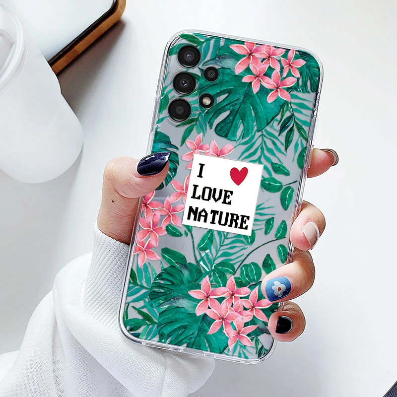 Floral Transparent Soft Silicone Phone Case - Flower TPU Cover