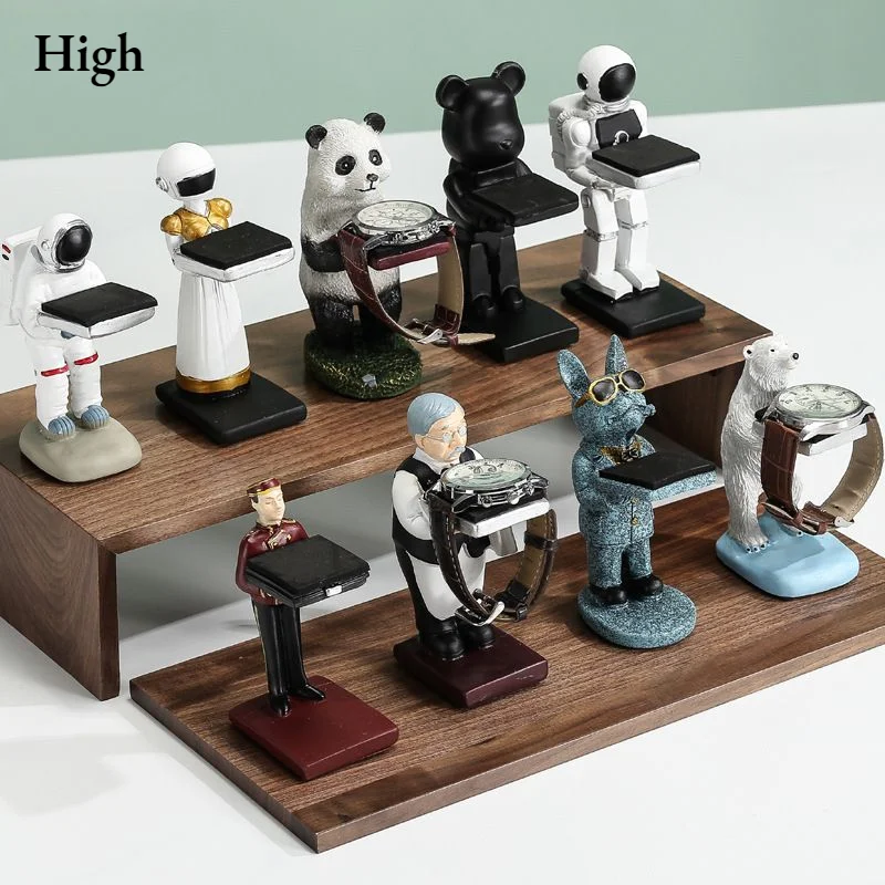 New Watch Rack Creative Astronaut Jewelry Display stand Polar Bear Ring shelf Store Display Household Decorations 50 hole velvet l shape wedding ring holder display rack storage organizer jewelry showcase shelf earring brooch pin display