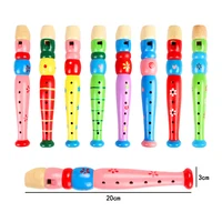 1 Pc Small Wooden Colorful Piccolo Flute for Kids Learning Rhythm Musical Instrument Early Education Music Sound Toys for Kids 2