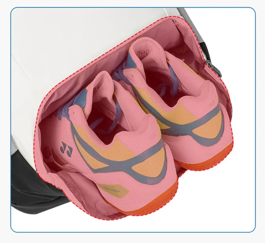 YONEX Badminton Racket Backpack Waterproof Sports 2pcs Tennis Shoulder Bag With Shoe Compartment Ergonomic Design For Unisex 6
