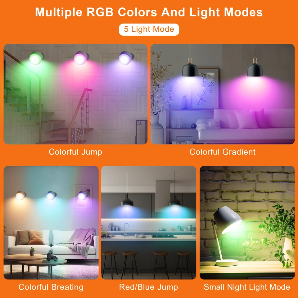 2 Pezzi Lampadina LED Ricaricabile USB, E27 Lampadina Con