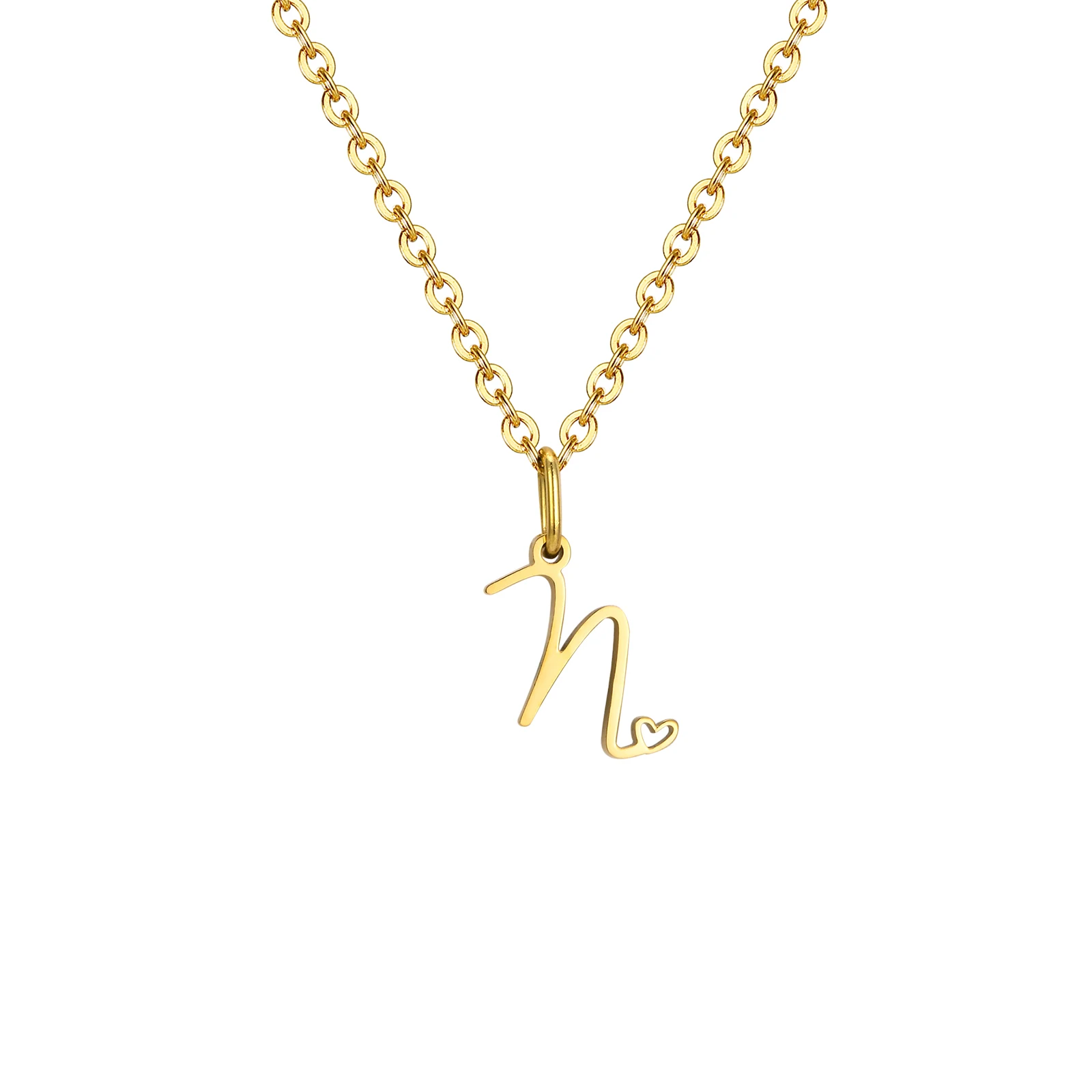 ChicSilver Collana Argento 925 Donna, Collana Donna Argento Cuore con Iniziale Lettera S Lunga 41+5CM, Ciondolo Lettera Ragazza Amicizia Idee Regalo per Compleanno Anniversario Natale