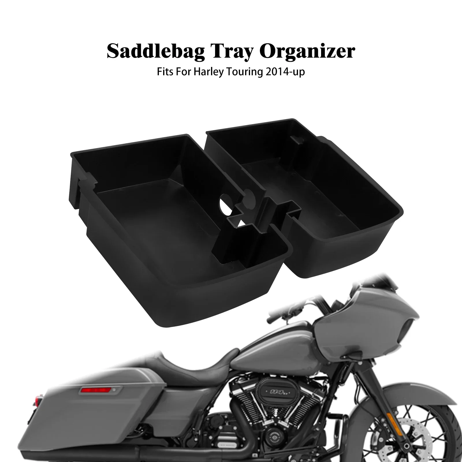 

2 шт., органайзер для сиденья мотоцикла Harley Touring CVO Road King Street Electra Glide Ultra 2014-2019