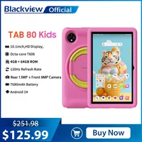 Blackview Tab 80 Kids Tablet,10.1" HD Display 4G WIFI Tablets,4GB+64GB Octa-core T606, 7680mAh Android 14 for Children Education 1