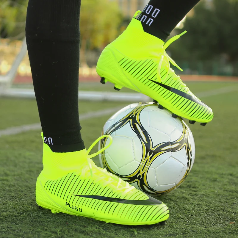 

Men AG Football Shoes High-Top Artificial Grass Ground Football Shoes TF Soocer Shoes Long Spikes Football Sports Footwears