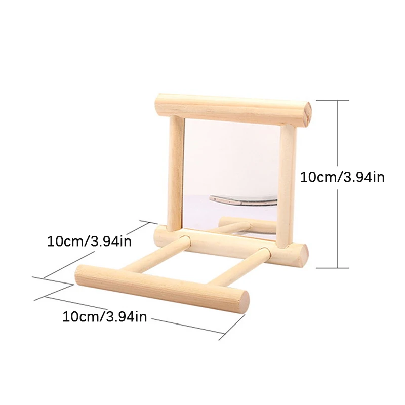Perchoir Balançoire En Bois Avec Miroir Pour Oiseaux - Pour Perroquets, Perruches, Inséparables