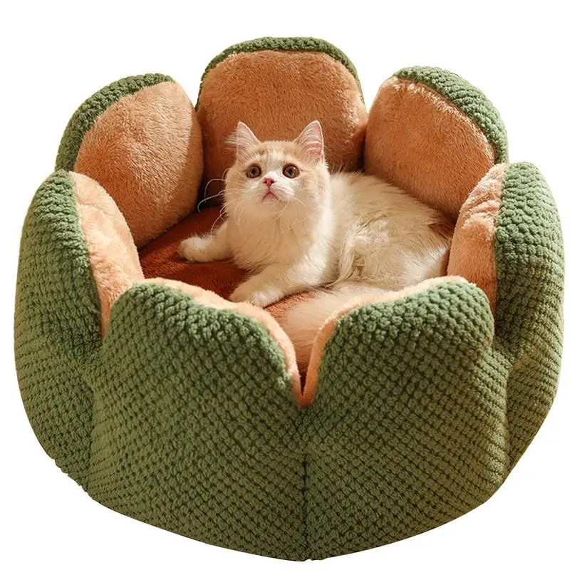 

Round Pet Beds For Cats Calming Donut Cuddler Dog Bed Donut Cuddler Dog And Cat Bed Washable Removable Round Petal Soft Plush