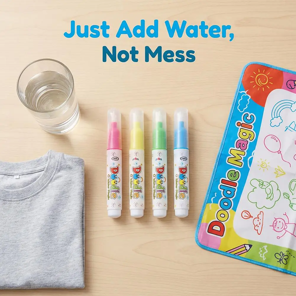 1/4PCS 재사용 가능한 매직 워터 펜, 물 그림책용, 깔끔한 그림과 채색을 위한 리필 가능한 워터 펜, 매직 워터 페인트브러쉬