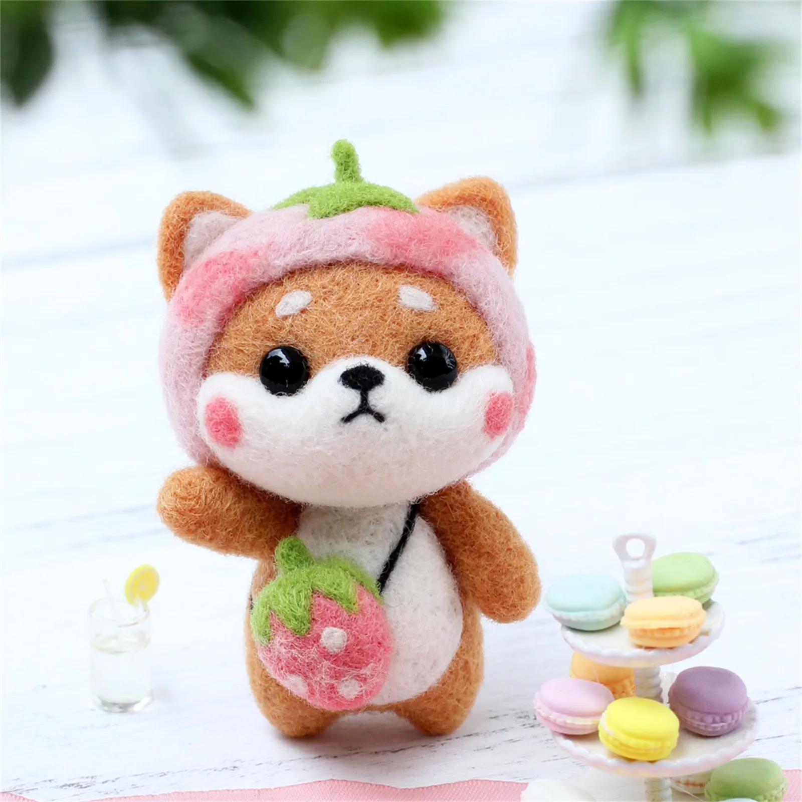H 패턴 소재 귀여운 강아지 DIY 생산 수제 울 패키지 H 장난감 화난 표정 행복한 표정 H 빠른 배송