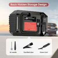 CARSUN Mini pompe à Air gonfleur de pneu voiture électrique Mini 20L/Min compresseur d'air Portable pour voiture motos vélo gonflable 5