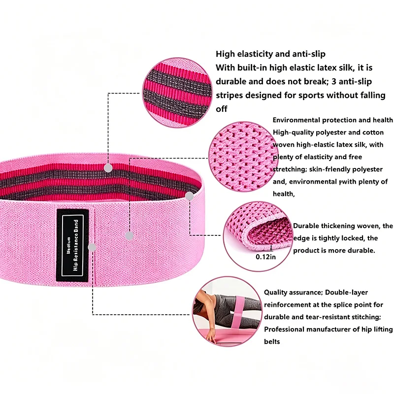 Fitness Resistance Elastic Bands for Exercise and Bodybuilding