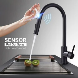 Smart Touch Kitchen Faucets Crane Kitchen Faucets basin induction Drawable Rotate household kitchen hot and cold faucet Kitchen