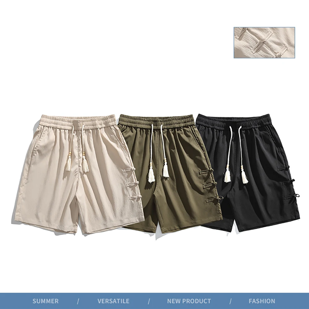 

American retro fashion casual shorts male summer loose couple hundred beach quarter pants