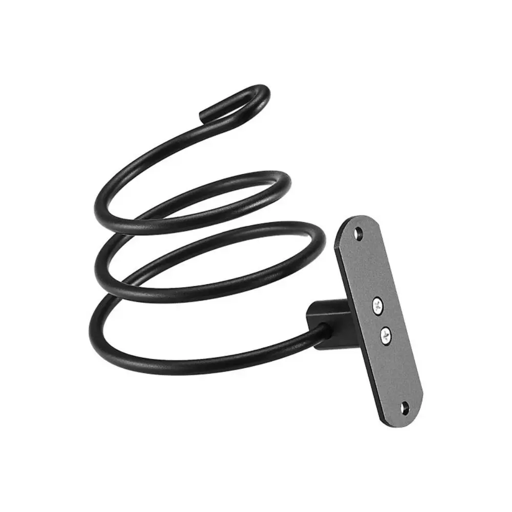 Aluminum Hair Dryer Holder Wear Resistant Waterproof Wall Mounted Portable Durability Spiral Stand