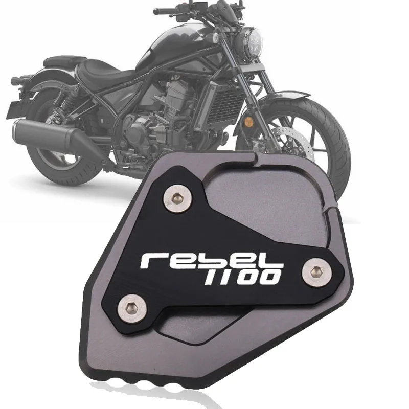 Motorcycle CNC Kickstand Foot Side Stand Extension Pad Support Enlarge Plate For REBEL CMX1100 CM1100 CMX 1100-motorcycle kickstand extender,motorcycle kickstand pad,motorcycle kickstand,motorcycle support feet