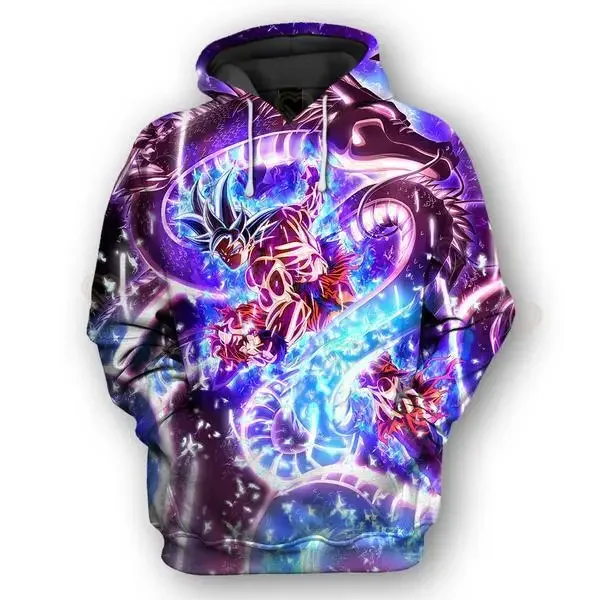 Dragon Ball Hoodie Anime Dragon Ball Z Pocket Hooded Sweatshirts