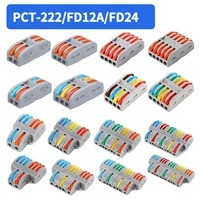 10/100Pcs Lever Wire Connectors, Compact Splicing Wire Connector, 2 3 5 Way Electrical Connectors, for Quick Connect 28-12 AWG 1