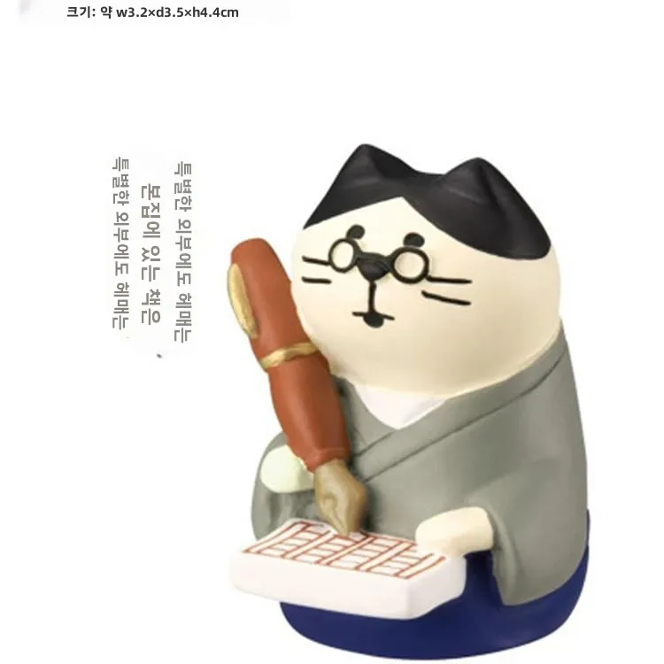 일본식 미니어처 고양이 책장 폭스홀 서점 시리즈 홈 데코레이션 미니어처 사진 촬영 장면 작은 피규어