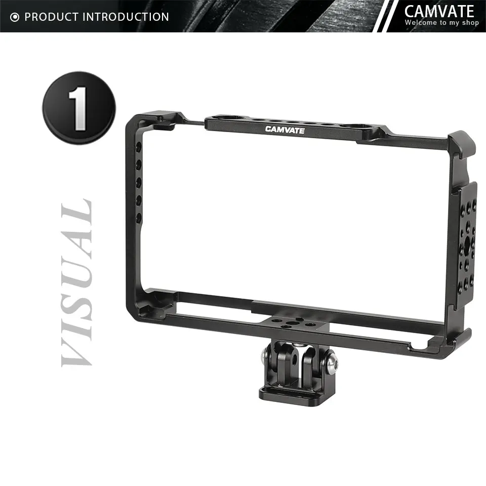 6" Monitor Cage Bracket For FeelWorld LUT6 & LUTS6 With 3/8" Arri Locating Holes