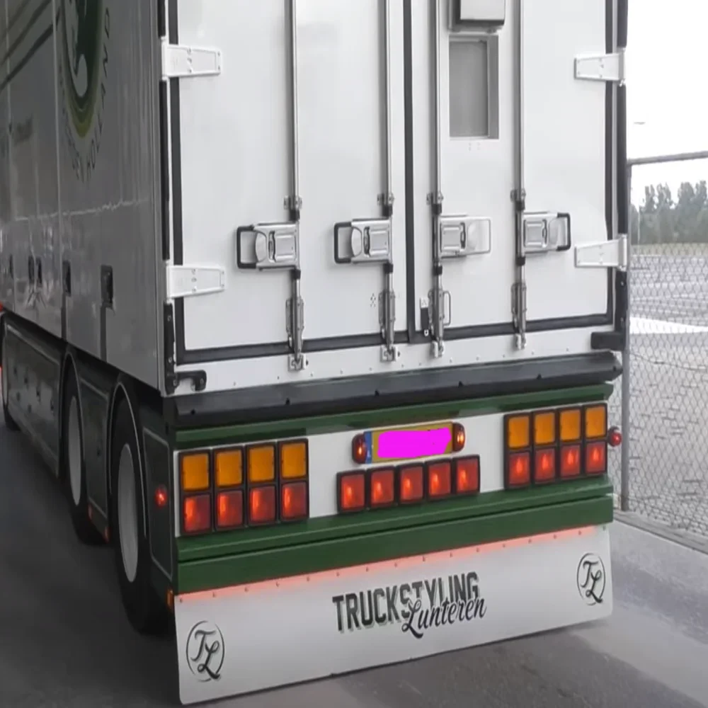 Rear Bumper Lamp CNC LED Tail Light for 1/14 Tamiya RC Truck SCANIA Actros MAN VOLVO Trailer Tractor Tamiya Degree DIY Parts 6