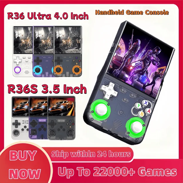 R36S Retro R36 Ultra Handheld Video Game Console IPS Screen 128GB Games Portable Pocket Player Linux System R36Ultra R36 PRO