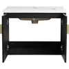 Double Sink Vanity Modern Wall Mounted Bathroom Vanity with Double Ceramic Sink Large Floating Bathroom Vanities Set 5