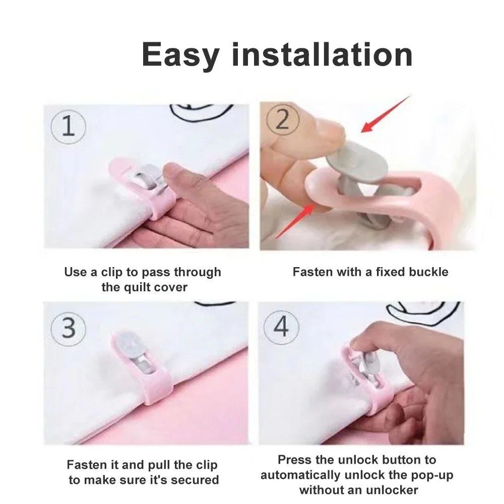 6/12PCS Bedroom Bed Sheet Clips Quilt Holder Non-slip Quilt Blanket Clip Curtain Blankets Cover Clip Fastener Fixer Device Bed Sheet Holder Bed Sheet Clips Sheet Clips
