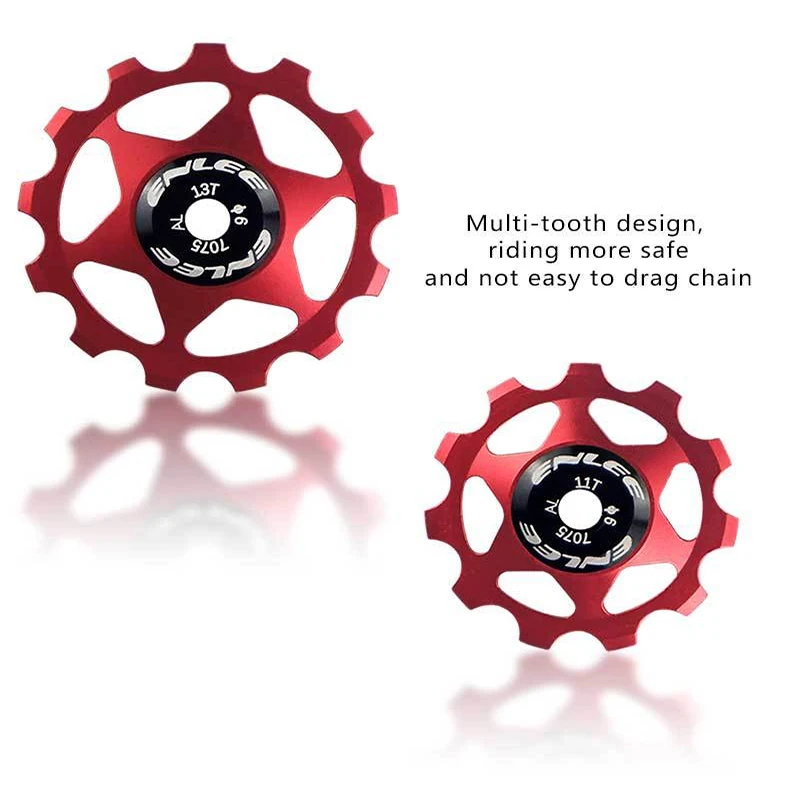 Vibrant Aluminum Alloy Bicycle Rear Derailleur Guide Wheel with Ceramic Bearings