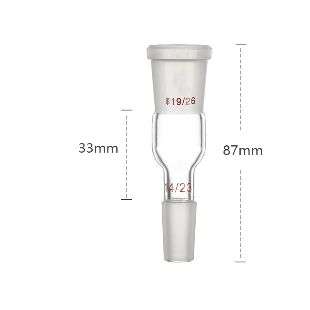 Lab Glass Adapter 24/40 Female 29/32 Female to Male Glass Joint Glass Reducing Transfer Adapter