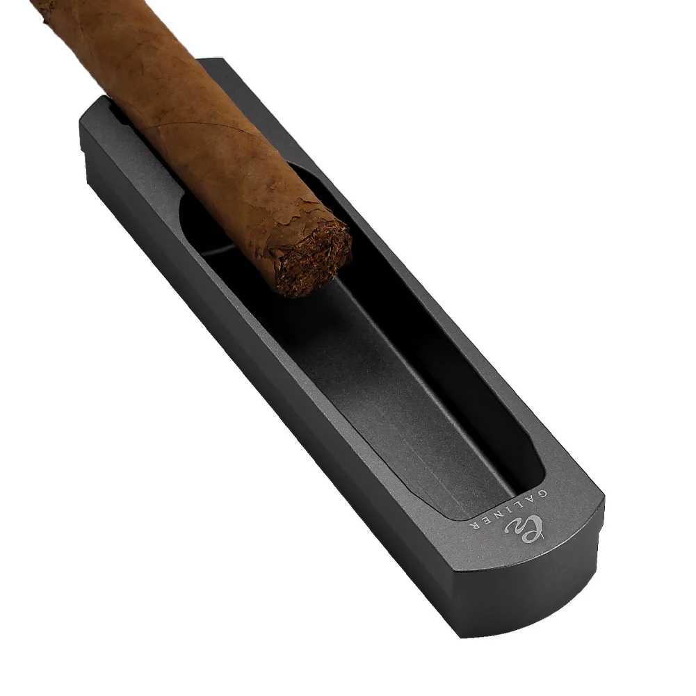GALINER Metal Ashtray Cigar Holder Single Slot Home Travel Ashtrays Smoking Accessories Cigar Tool
