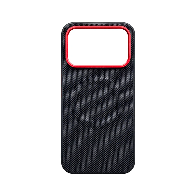 Magnetic Carbon Fiber Pattern PU Leather + TPU Anti-Fall Wireless Charging Phone Case