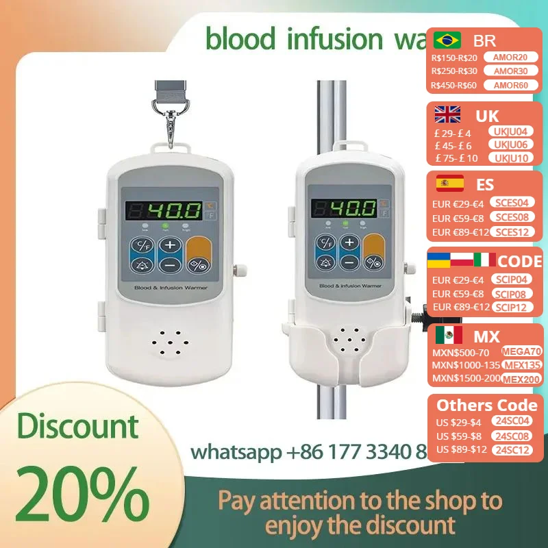 

Human Vet Transfusion Heater Hospital Veterinary Thermostat Fluid Warming Portable Blood infusion Warmer