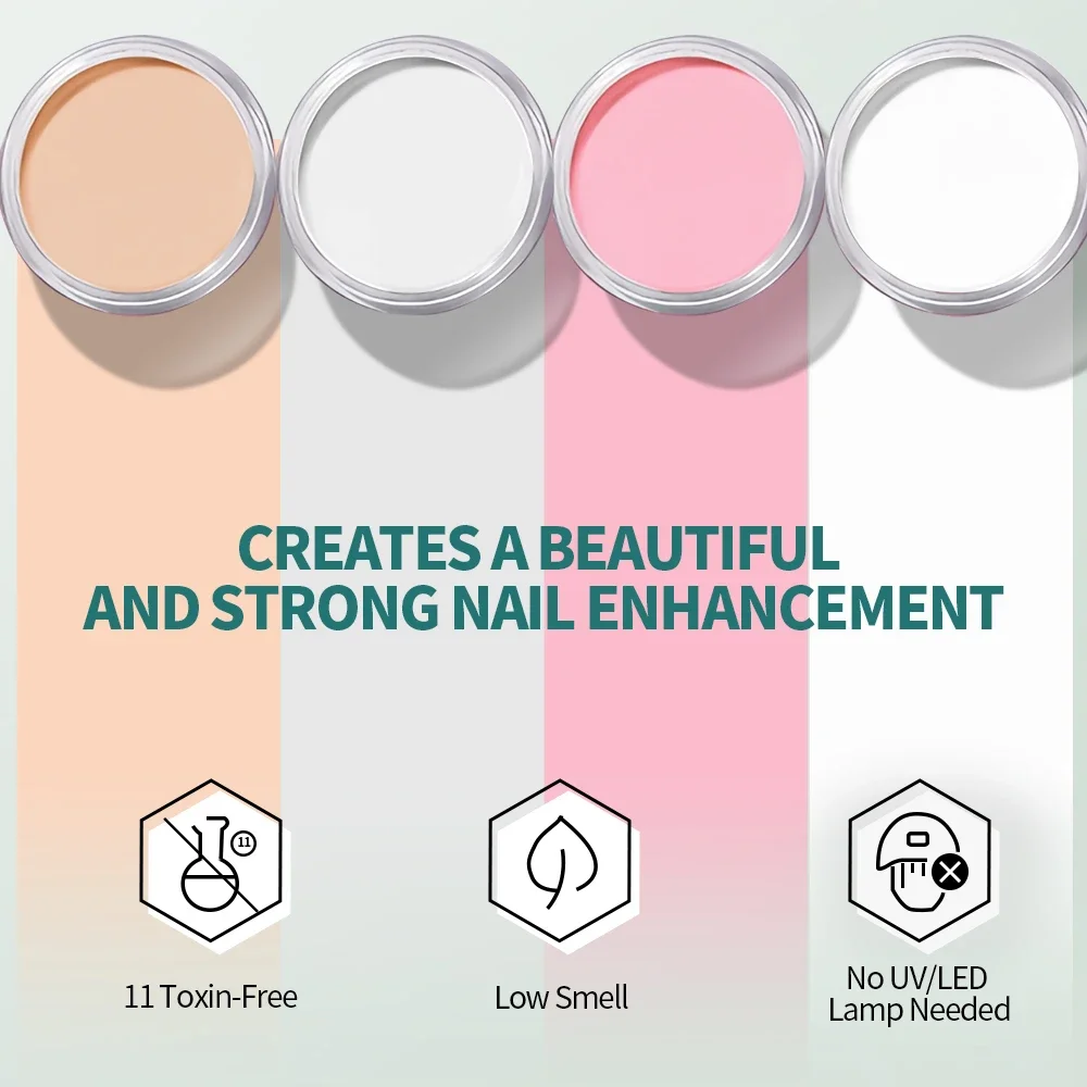 NAILPOP Professional Acrylic Nail Powder Clear/Nudes/Pink Ultra Fine for Acrylic Nail Art 3D Tips Carving French Nails Extension 5