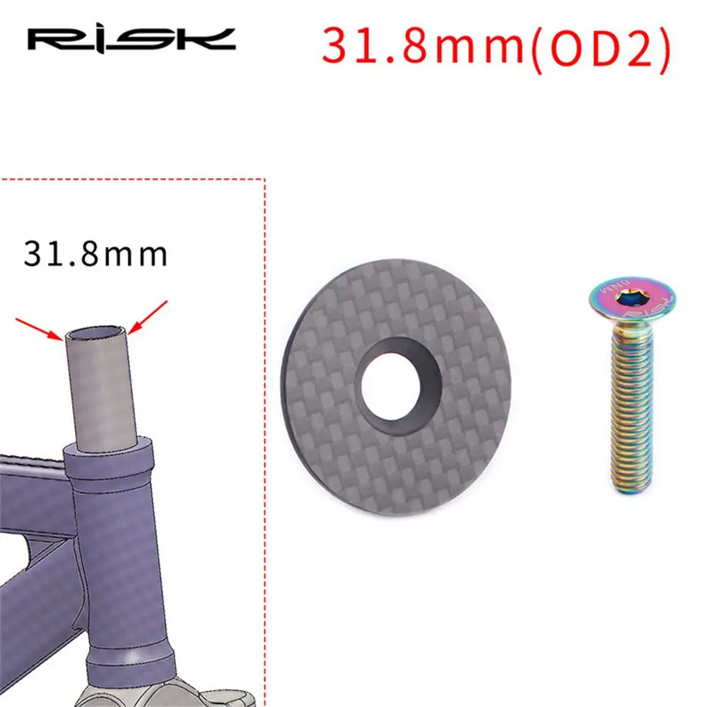 Headset Stem Top Cap Carbon Fiber Mountain Road Bike For 28.6/31.8 Front Fork Fixing Screw Bike Parts Titanium Bolt
