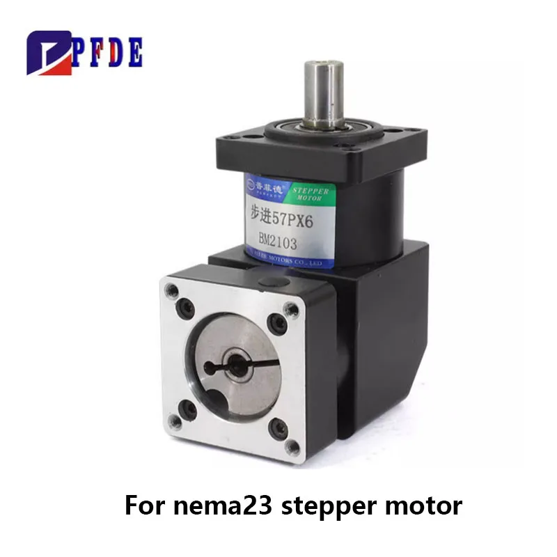 PXW57 90-Degree Planetary Reducer Planetary Gearbox Ratio 3/4/6/10 Nema 23 Step and Servo Motor