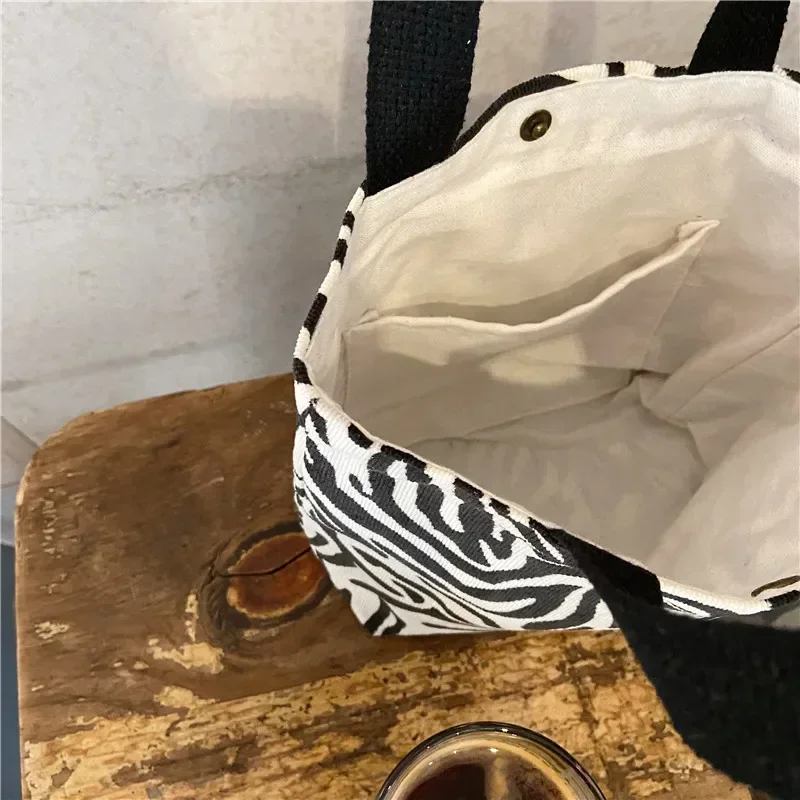 Cow Print Shoulder Bag - Fashion Women's Fluffy Tote Purse, Zebra & Leopard Pattern Small Underarm Handbag Lunch Bags