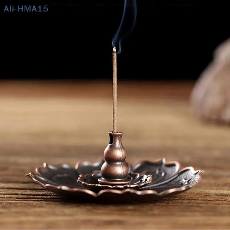 Gourd Incense Burner Accessories Multi-functional Holder Lotus Tray Rack Alloy Table Decoration
