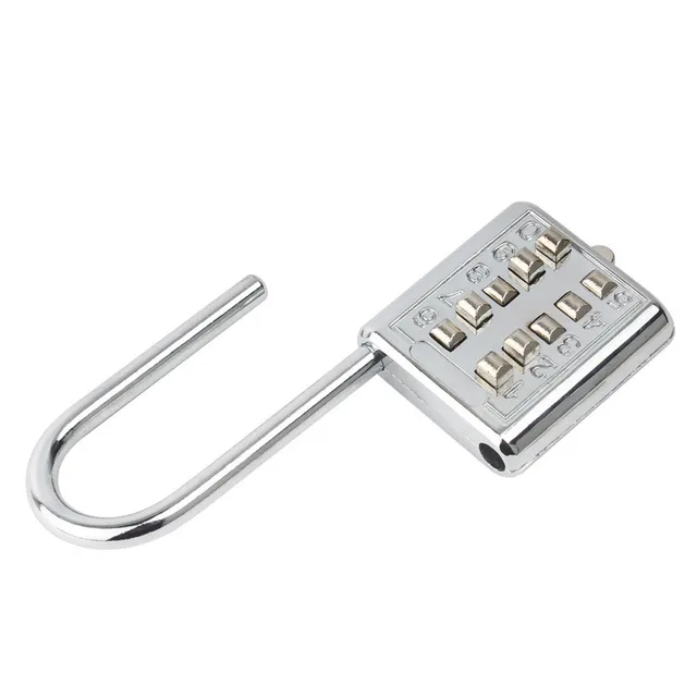 Large Size 5 Digit Silver Push Button Combination Padlock Padlock Number Luggage Travel Code Lock Travel Accessories 5