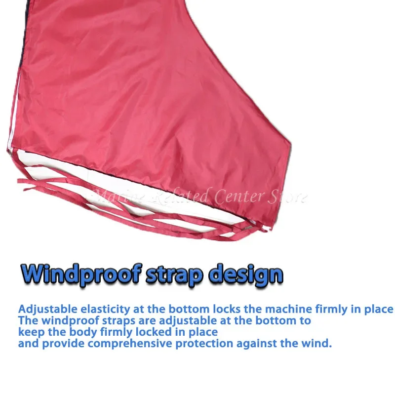 Boat Cover boat cover fishing boat cover Red Mainsail Boom Cover, Boat Sail Cover, 210D For 8-13Ft Waterproof Anti UV Sunshade Dustproof Boom Sail Cover Boat Cover