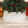 Creative Christmas Tree Skirt Printed Sequin 3D Tree Base Decoration for Holiday Scene and Tree Decor