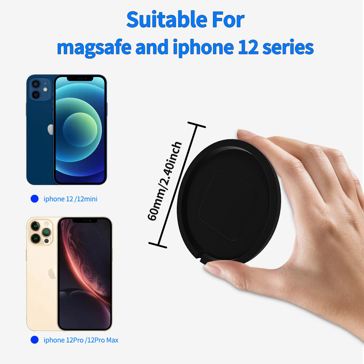 Wireless Fast Charging Car Phone Holder with Silicone Base and Cradle Stand