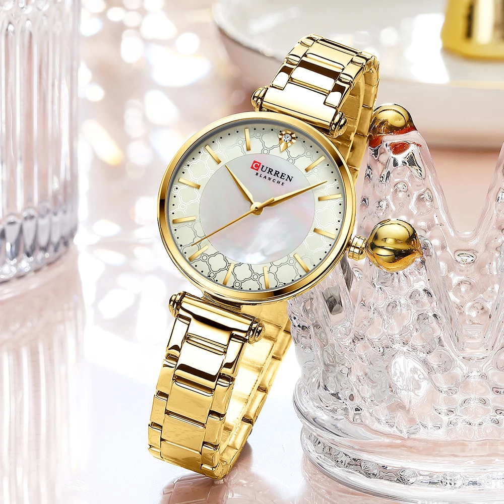Curren 9072 Women Watch Stainless Steel Elegant Waterproof Classic 3-Hand Wristwatch Birthday Gifts For Women 4