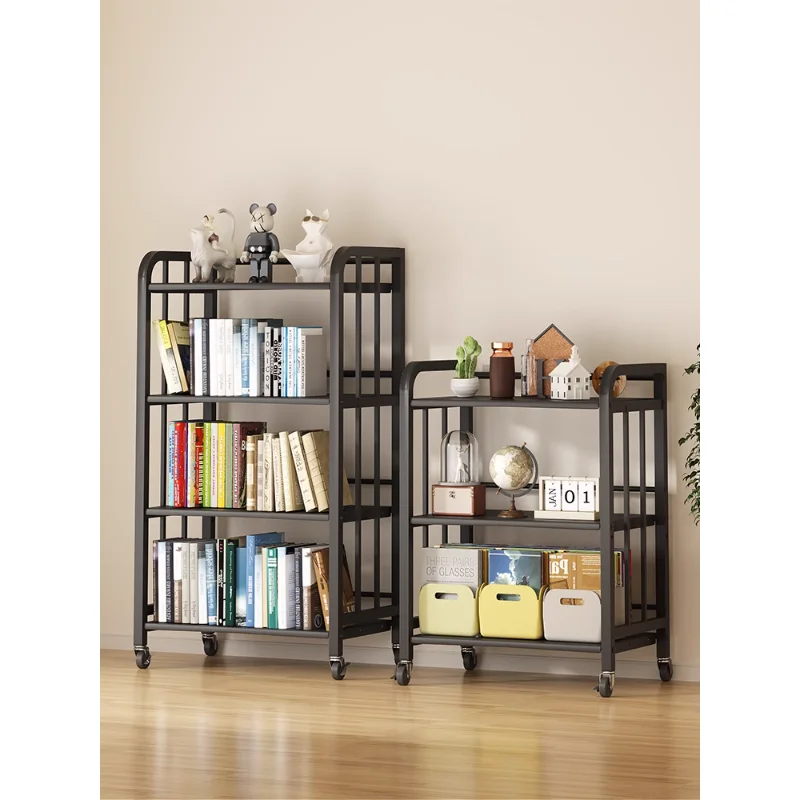 

Removable storage shelves, simple household bookcases, multi-layer wheeled shelves, children's lockers