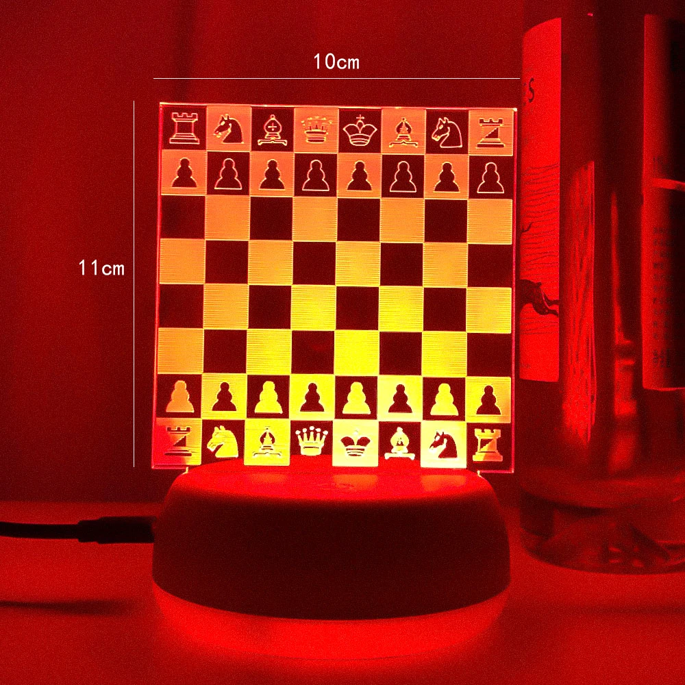 LED Desk Lamp Women FIDE Master WFM Full Name chess 3D 