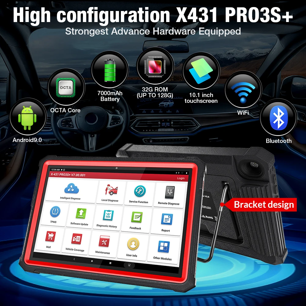 LAUNCH X431 PRO3S + CANFD 자동차 진단 도구, 자동 OBD OBD2 스캐너, 모든 시스템 코딩, 활성 테스트 가이드 기능, 무료 배송