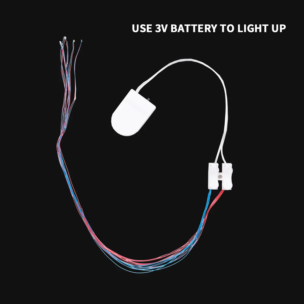 10개 0805 LED SMD 램프 유선 마이크로 리츠 LED 사전 납땜된 플래싱 라이트 유선 30CM 3V DIY 모델 제작/건담/자동차 장식