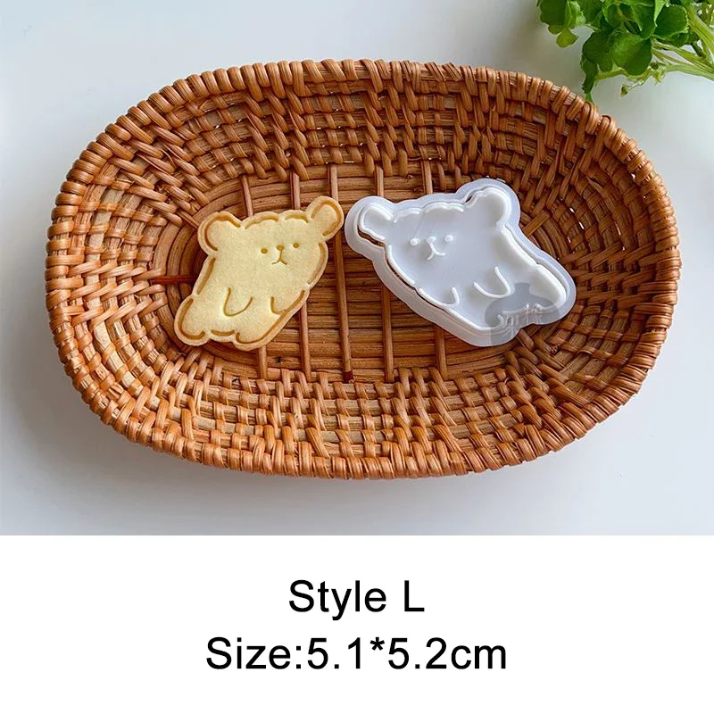 Adorable Bear Fondant Cake Mold and Cookie Cutters for Kids' Baking and Decorating
