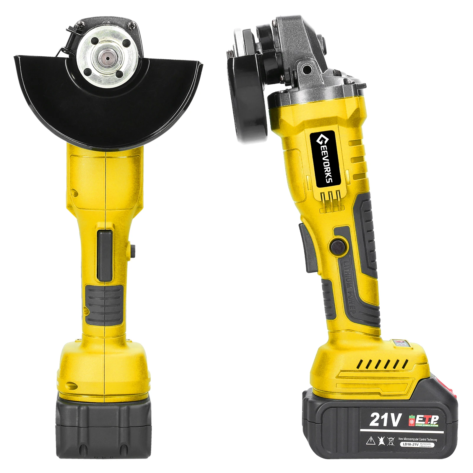Electric Grinding Tool Power Tool 21V 125mm M14 Angle Grinder Brushless Motor Cutting Polishing Ceramic Tile Wood Stone Steel 6