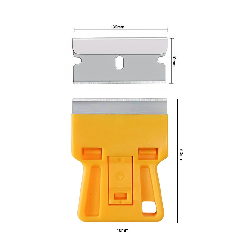Razor Scraper Ceramic Sticker Dust Dirt Squeegee with Steel Blade Covering Film Remover Tool Tint Glue Cleaning E18 car cleaning accessories