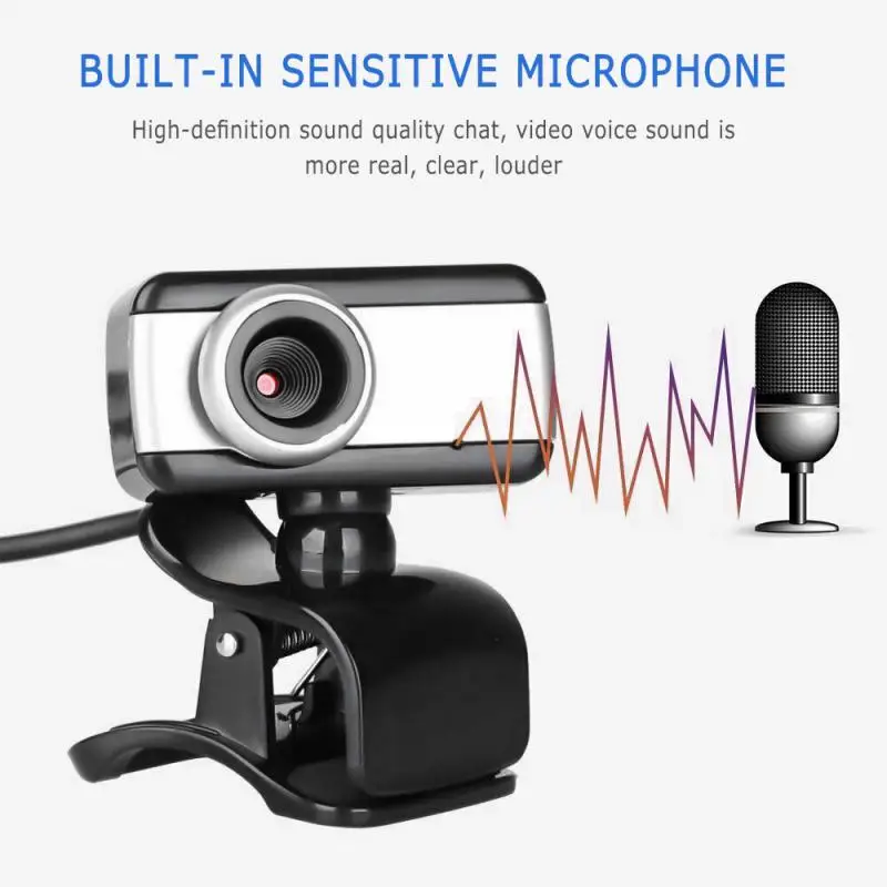 1~10PCS 480P Webcam Zoom Webcam Mic USB 2.0 Web Camera+Microphone CMOS Sensor Driverless For Desktop/Laptop/PC